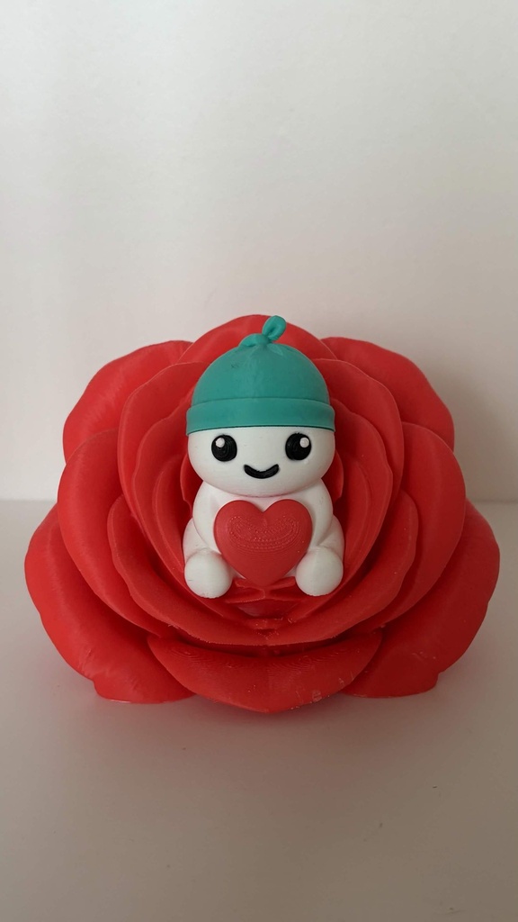 Figurine décorative – Cœur dans une rose